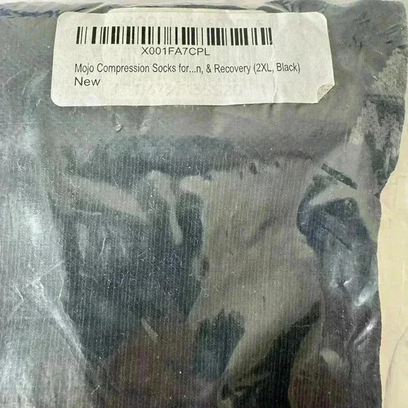 NWT MOJO Black compression socks, size 2 XL - Picture 3 of 6